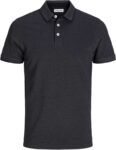 Jack & Jones Mens Paulos Short Sleeve Polo Shirt (Dark Grey Melange, L)