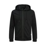 Jack & Jones plus Size Plain Zip Hoodie Black 3XL