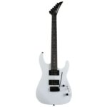 Jackson JS12 Dinky Electric Guitar, All Black Hardware, 24-Fret Humbuckers, Tremolo – Snow White