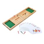 Jaques Folding Solid Hardwood Cribbage Set with Cards