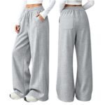 Joggers for Women UK Womens Joggers Sweatpants Straight Leg Tracksuit Bottoms with Pockets Casual Elastic Waist Sports Trousers