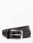 John Lewis Snake Skin Leather Belt, Black Sizes S-XL