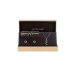 Jon Richard Gold Plated Emerald and Crystal Twist Drop Trio Set