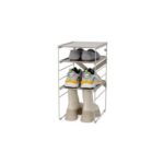 Joseph Level Adjustable Tier Shoe Rack Organizer Stores 4 Pairs