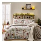 Joy to All Duvet Cover Set Snow/Berry Super King
