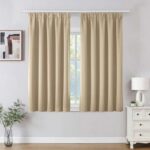 Joydeco Pencil Pleat Blackout Curtains W46 x L54 Inch 2 Panels for Ceiling Track Rail, 137cm Length with Rod Pocket – Sold by gemmypie / FBA