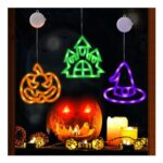 Jsdoin 3-Pack Halloween Window Lights with Suction Cups, Battery-Operated