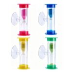 Junielle Rotatable Hourglass Timers with Suction Cups, 4-Pack