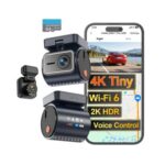KAWA 4K/1080p Dual Dash Cam with GPS, Voice Control