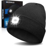 KEZKALS Gifts for Men Him Dad, USB Rechargeable Beanie Hat with LED Light