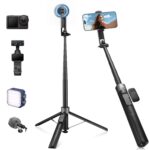 K&F CONCEPT 180cm/72 Selfie Stick for iPhone, Phone Tripod – Black