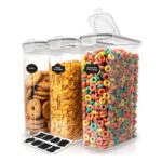 KICHLY Airtight Cereal & Dry Food Storage Containers Set (3)