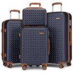 KONO Hard Shell Suitcase Set with TSA Lock, Lightweight ABS Luggage – 4-Piece Set (13202428) – w/coupon
