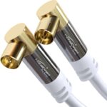 KabelDirekt 4K Aerial TV Antenna Cable 1.5m, white, 2 90