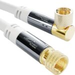KabelDirekt SAT TV Cable 2m, 90/straight, white