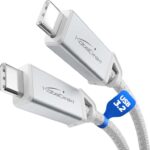 KabelDirekt USB C Cable All-purpose 0.6m, white, 20Gbps, 240W
