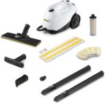 Kärcher SC 3 EasyFix Steam Cleaner, Includes Floor Cleaning Kit, Descaling Cartridge, Nozzles, White, 1900W, 3.5 bar, 1L, – Prime Exclusive