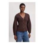 Karen Millen Knit Wool Look Rounded Sleeve Cardigan