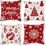 Kesote 4Pcs Christmas Cushion Covers for Christmas Decoration – 18×18