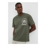 Khaki Singapore Palm Printed T-Shirt