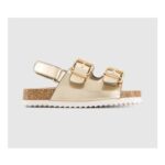 Kids EARTHCHILD River Footbed Back Strap Sandals – Gold