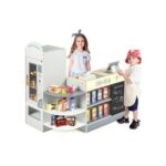 Kids Grocery Store Playset with Cash Register – Pink