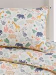 Kids Safari Print Pure Cotton Duvet Cover and Pillowcase Set – £2.95 C&C