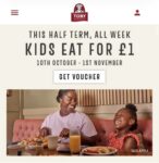 Kids eat for £1 10th October-1st November
