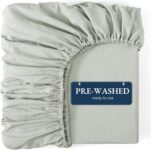 King Fitted Sheet, 150×200 Pre-Washed, Deep Pocket 35cm – Mineral