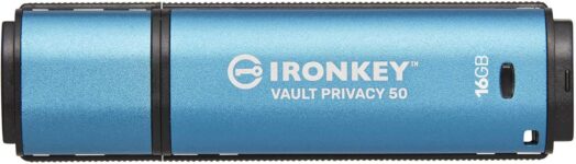 Kingston IronKey Vault Privacy 50 FIPS 197 Certified & XTS-AES 256-bit Encrypted USB Drive for Data Protection – IKVP50/16GB