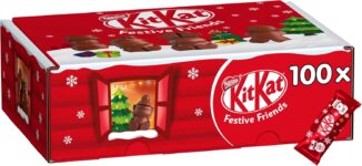 KitKat Christmas Friends Chocolate Figures Bulk Box, 100 Pieces, 820g