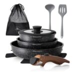 Kitchen Academy 10-Piece Non-Stick Cookware Set – Black