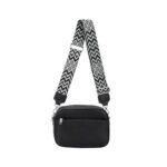 Kitise Front Zip PU Leather Crossbody Bag – Black
