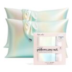 Kitsch Satin Pillowcase with Zipper, 2-Pack, Aura