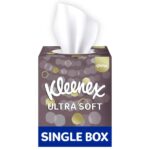 Kleenex Ultra Soft Facial Tissues (48 Tissues) – Single Cube Tissue Box Beautifully Soft and Silky Tissues
