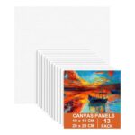 Koncci 13-Pack Mini Canvas Set, 10×10 & 20×20 Cm, 3mm
