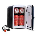 Koolatron Retro Mini Fridge 12V Tabletop 4L Black