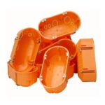 Kopp 352500001 Cavity Wall Switch Box for 2 Sockets Orange