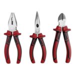 Kwb 3-Piece Pliers Set, 160 Mm, Induction-Hardened Edges, 2-Component Handle