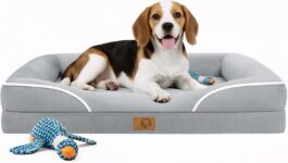 LAGRATY Memory Foam Orthopedic Dog Beds Small Crate Dog Pad 60x70cm