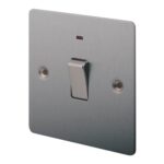 LAP 20A 1-Gang DP Control Switch – Brushed Stainless Steel Neon