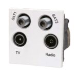 LAP Quadruplex Modular Multimedia Socket – White
