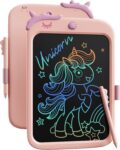 LCD Writing Tablet,10 inch Doodle Board Drawing Pad Tablet with Lock Function, Erasable, Portable, Educational Learning Valentines Toy Gifts for 3 4 5 6 7 8 9 Years Old Girls Toddlers (Pink)