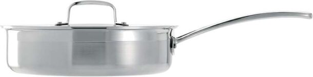 LE CREUSET 3-Ply Stainless Steel Sauté Pan with Lid, 24 x 6.5cm, 96202124001000