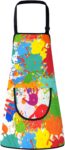 LECTNORE Kids Apron with Long Sleeves, Waterproof for Painting, Cooking & Eating, Childrens Art Smock with Pockets