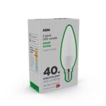 LED Candle 40W Small Screw Lightbulb – 2 Pack