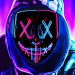 LED Halloween Purge Mask – Light Up Mask LED Masks EL Wire Scary Mask for Masquerade Cosplay Light Up Face Mask – Sold by DWTECH-UK / FBA
