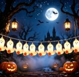 LED Pumpkin String Lights 1.5M 10LED Battery Halloween LightsC
