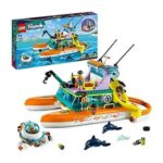 LEGO Friends Sea Rescue Boat Toy with Dolphin Figures