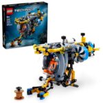 LEGO Technic Deep-Sea Research Submarine Toy – Vehicle Set with Spinning propellers, Air tanks and a cockpit 42201 (Prime Deal)